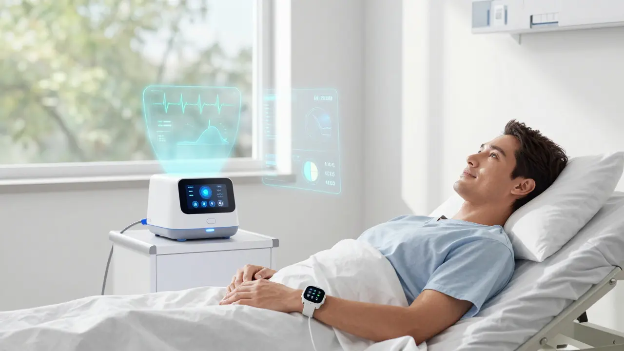 Smart diffuser connected to health monitor in a clinic